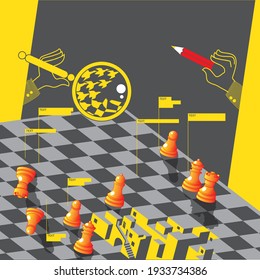 chess city illusion pawn game