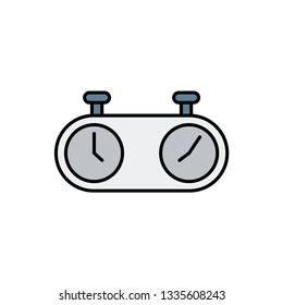 Chess clock flat vector icon sign symbol