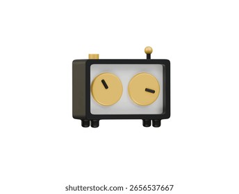 Schachuhrsymbol 3D-Illustration rendern
