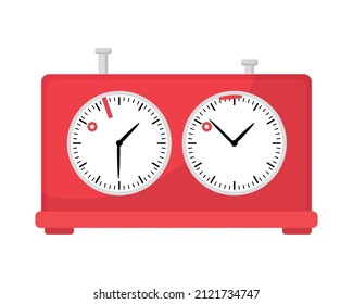 icono del reloj de ajedrez en fondo blanco