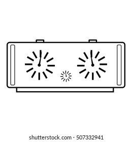 Chess clock icon. Outline illustration of chess clock vector icon for web