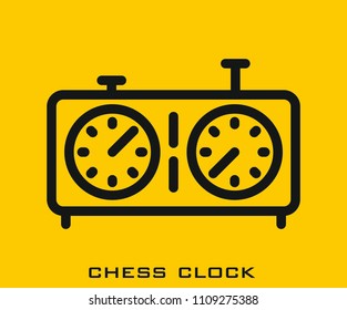 Chess clock icon signs