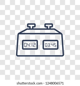 Chess clock icon. Trendy linear Chess clock logo concept on transparent background from Human Resources collection