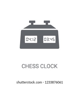 Chess clock icon. Trendy Chess clock logo concept on white background from Human Resources collection