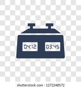 Chess clock icon. Trendy Chess clock logo concept on transparent background from Human Resources collection