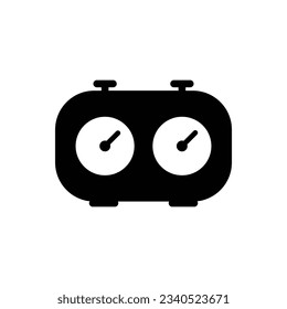 Diseño del vector del icono del reloj del ajedrez