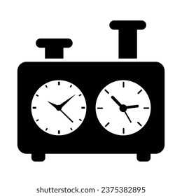 Chess Clock Icon, Vector Graphics