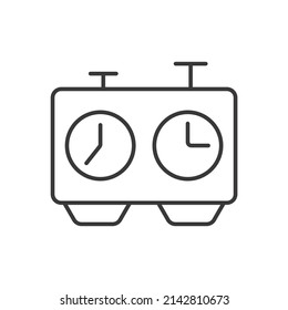 chess clock icons  symbol vector elements for infographic web