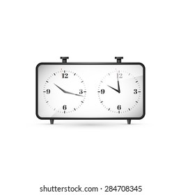 Chess clock isolated on white, excellent vector illustration, EPS 10
