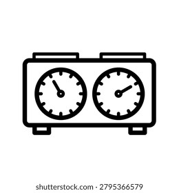  Chess clock, simpe vector icon