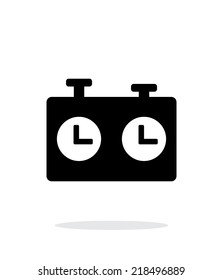 Chess clock simple icon on white background. Vector illustration.