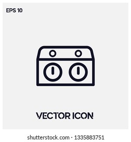 Chess clock vector icon illustration. White background. Premium quality.