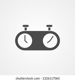 Chess clock vector icon sign symbol