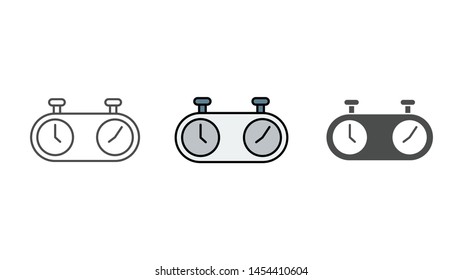 Chess clock vector icon sign symbol