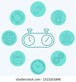 Chess clock vector icon sign symbol