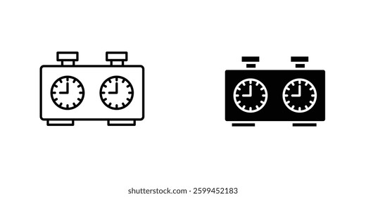 Chess clockicons for ui. vector illustration
