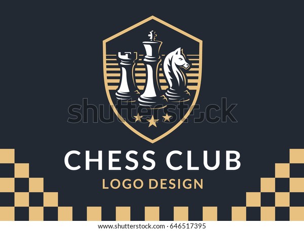 Chess Club Logo Vector Illustration Emblem Signs Symbols Sports