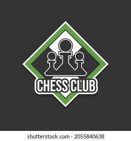 Chess Club Logo Vector Image