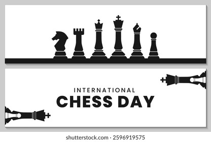  Chess Club, Chess Tournament, International Chess Day Banner Set Design 