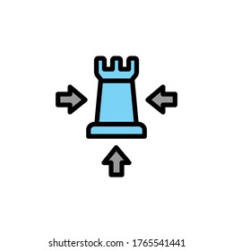 Chess colored icon. Simple color element illustration. Chess concept outline symbol design from Business strategy set. Can be used for web and mobile