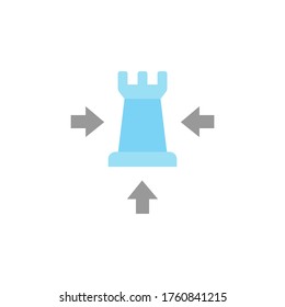 Chess colored icon. Simple colored element illustration. Chess concept symbol design from Business strategy set. Can be used for web and mobile