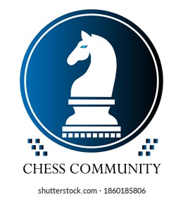 Chess community logo, used as a symbol of chess associations, clubs, communities and schools.