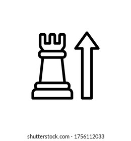 Chess, concept line icon. Simple element illustration. Chess, concept outline symbol design from Business strategy set. Can be used for web and mobile