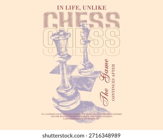 Chess Creative Graphic Tee Designs, Vector Graphic Streetwear T-shirt Design,  Urban Style Chess Typography, Chess retro halftone dot pattern, Custom Text T-Shirt Designs, Abstract Designs