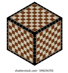 Chess cube abstraction background