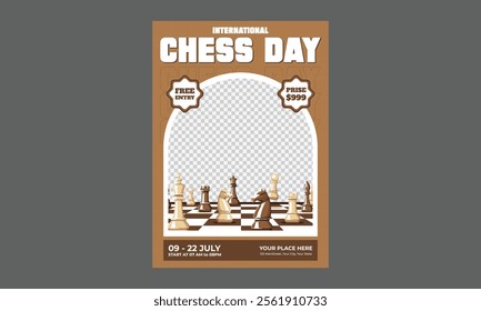 Chess Day Flyer. Chess Club, Chess Tournament, International Chess Day.