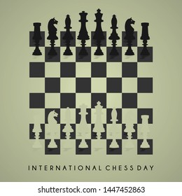 Chess Day Vector Design with Chessboard 