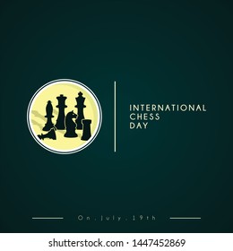 Chess Day Vector Design with Chess Icon