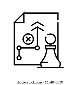Chess decision line icon, concept sign, outline vector illustration, linear symbol.