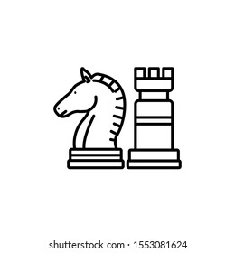 Chess design, Piece game strategy competition leisure hobby play theme Vector illustration