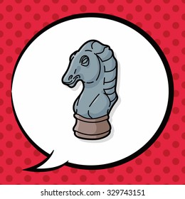 chess doodle, speech bubble