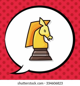 chess doodle, speech bubble