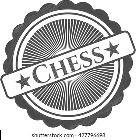 Chess drawn with pencil strokes