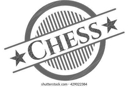 Chess drawn with pencil strokes
