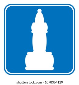 Chess elephant icon on white background. Vector illustration.