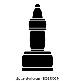 Chess elephant icon on white background. Vector illustration.