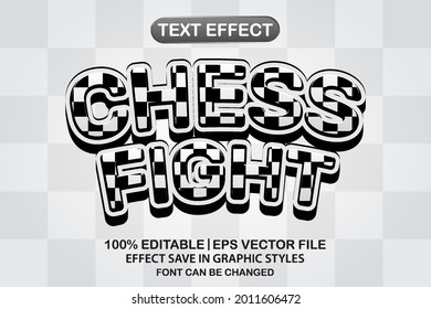 chess fight 3d editable text effect