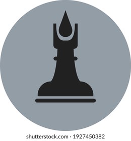 Chess figure black king, illustration, vector on white background.