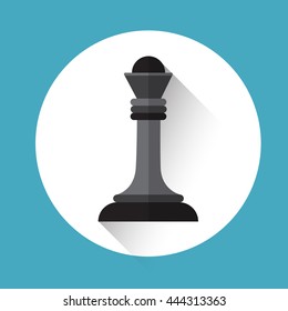 Chess Figure Color Logo Icon Flat Vector Illustration