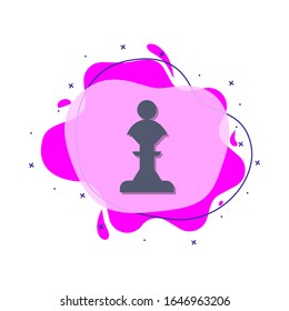Chess figure colored icon. Simple color vector of education icons for ui and ux, website or mobile application