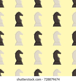 Chess figure ector seamless pattern background