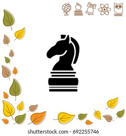 Chess figure of a horse. Chess icon