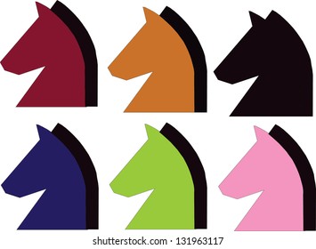 Chess figure horse set