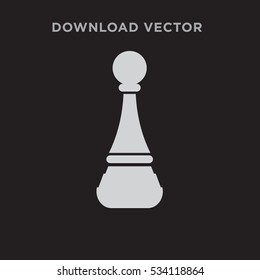 Chess figure icon illustration isolated vector sign symbol on black background