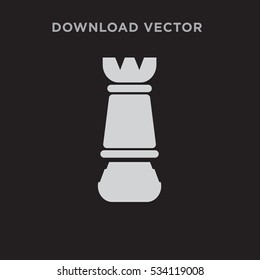 Chess figure icon illustration isolated vector sign symbol on black background