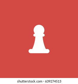 chess figure icon. sign design. red background